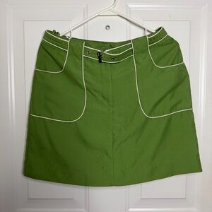 Izod Green Golf Skirt/Shorts with White Accents